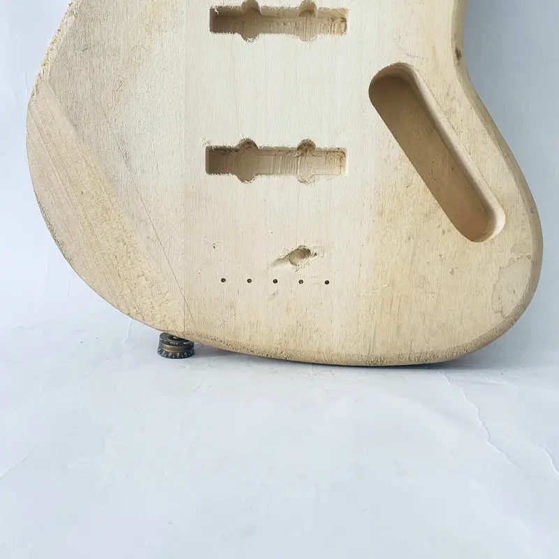 EB436  Solid Basswood Jazz Bass Body No Paints Unfinished Version for Electric Bass DIY Standard JB Pickups DIY Parts