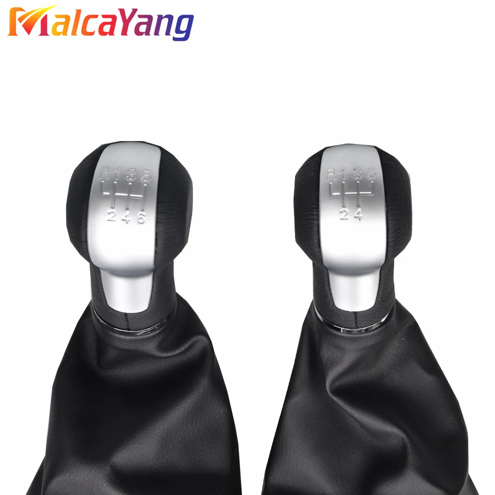 Car Gear Shift knob For Seat Altea Leon II Toledo III 2004-2012 Manual Stick Lever Pen Leather Gaiter Boot Cover