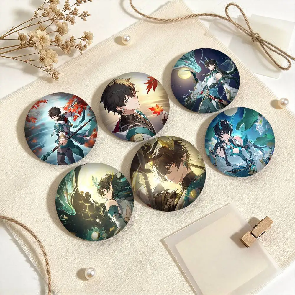 D-Dan Heng Honkai Star Rail Game  25 32 44 58 75mm Badges Personalized Round Brooches Pins Accessory Gift