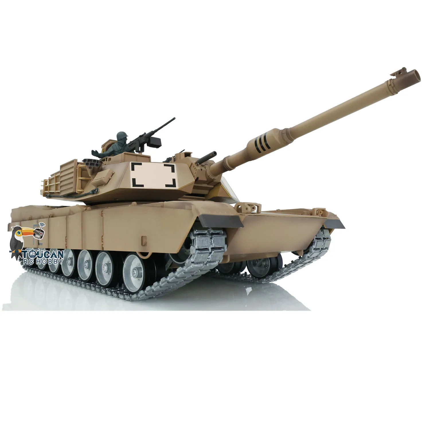 

Henglong 1/16 7.0 Abrams RC Tank 3918 360° Rotary Turret Barrel Recoil RTR Hobby Grade Military Toy for Adults