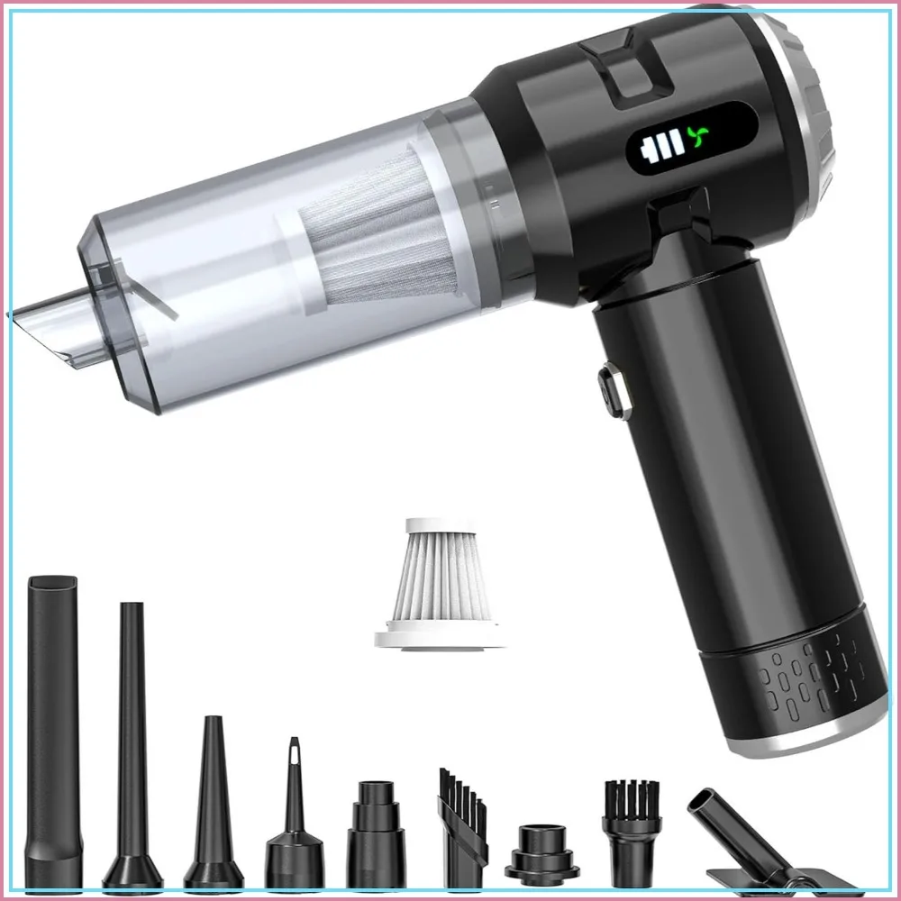 

25000PA Handheld Car Vacuum Cleaner, Strong Cyclonic Suction Portable Mini Vacuum Cordless with Digital Display Lightweight for Pet Hair, Car, Home, Office, Kitchen