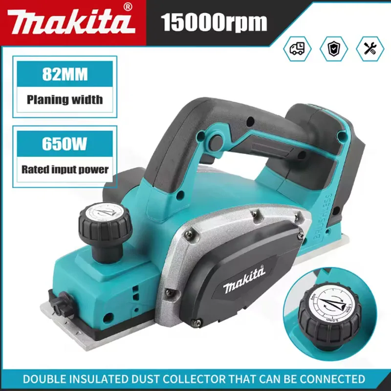 

Makita Electric Planer:82mm Width,15000rpm,650W,2.5mm Cut Depth,Ergonomic Grip for DIY Woodworking