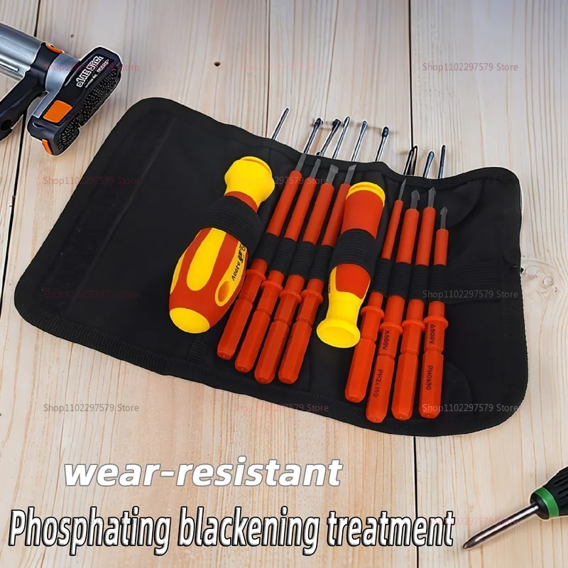 10 في 1 مجموعة مفكات معزولة 500 فولت صلابة عالية المغناطيسي فيليبس عرافة أدوات الكهربائيين للإصلاحات الكهربائية