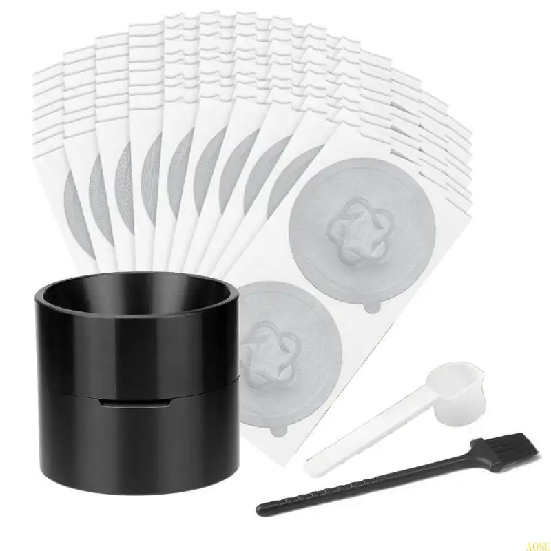 A0NC Reutilable Coffee Pods Filler Conjunto simples usar e vagens café à prova vazamento