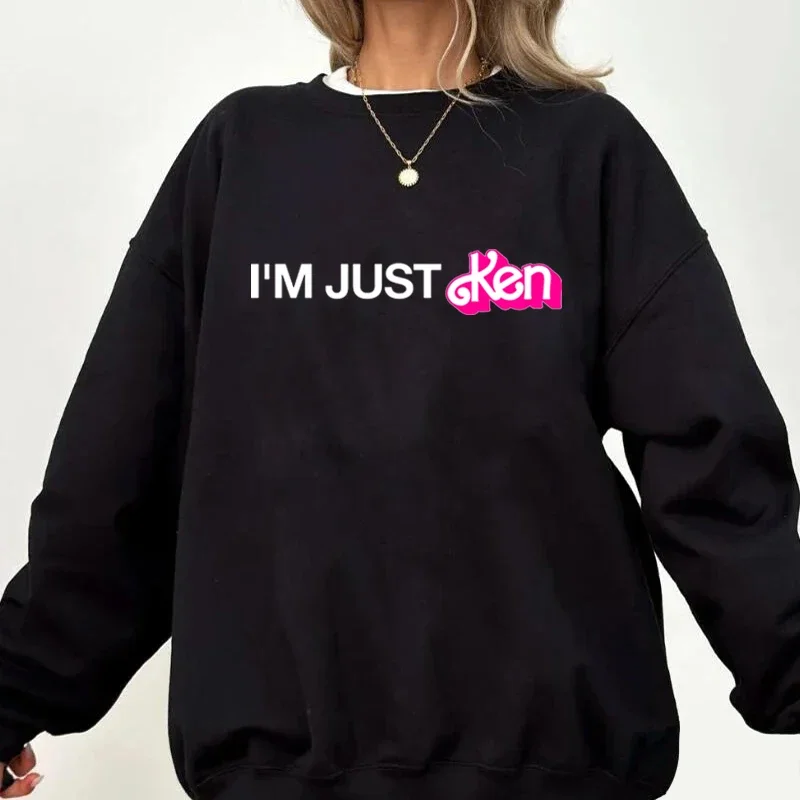 Fashion Street I'm Just Ken Birthday Party Sweatshirt Ken Harajuku Hip Hop Crew Neck Come on Let's Go Party Kenough Sweatshirt