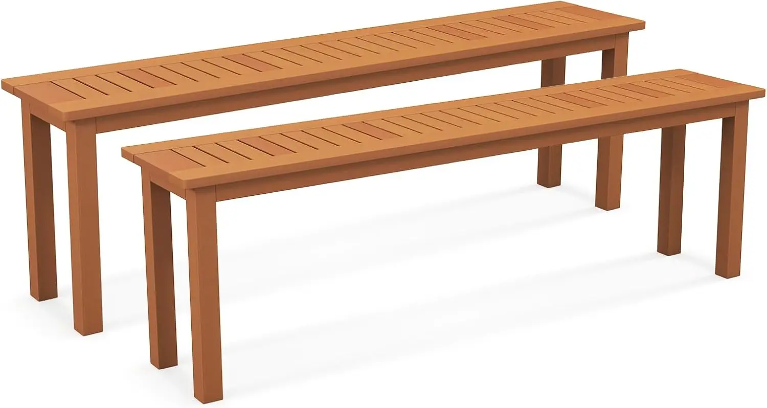 Outdoor Wood Bench,… - image