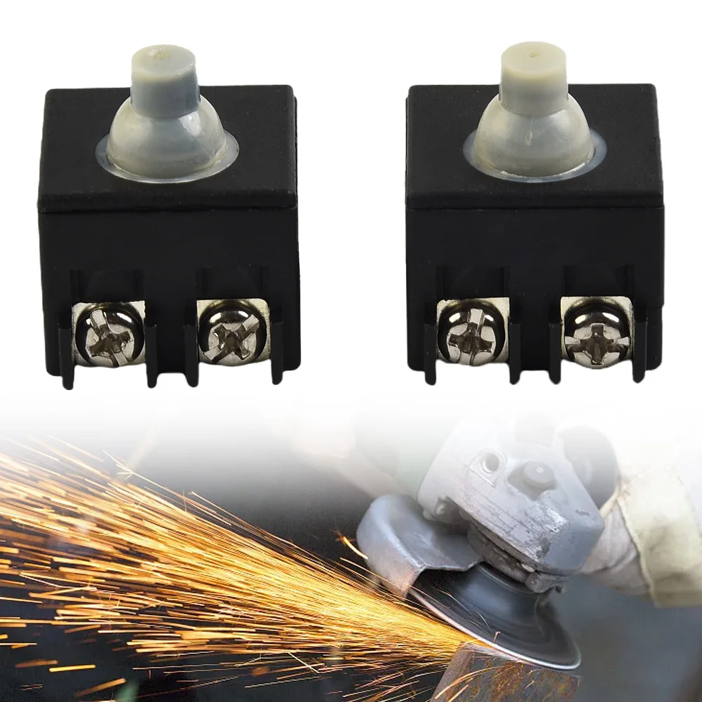 Practical Brand New High Quality Material Switch Angle Grinder Plastic & Metal Push Button 2pcs 6 (A) Accessories Kit