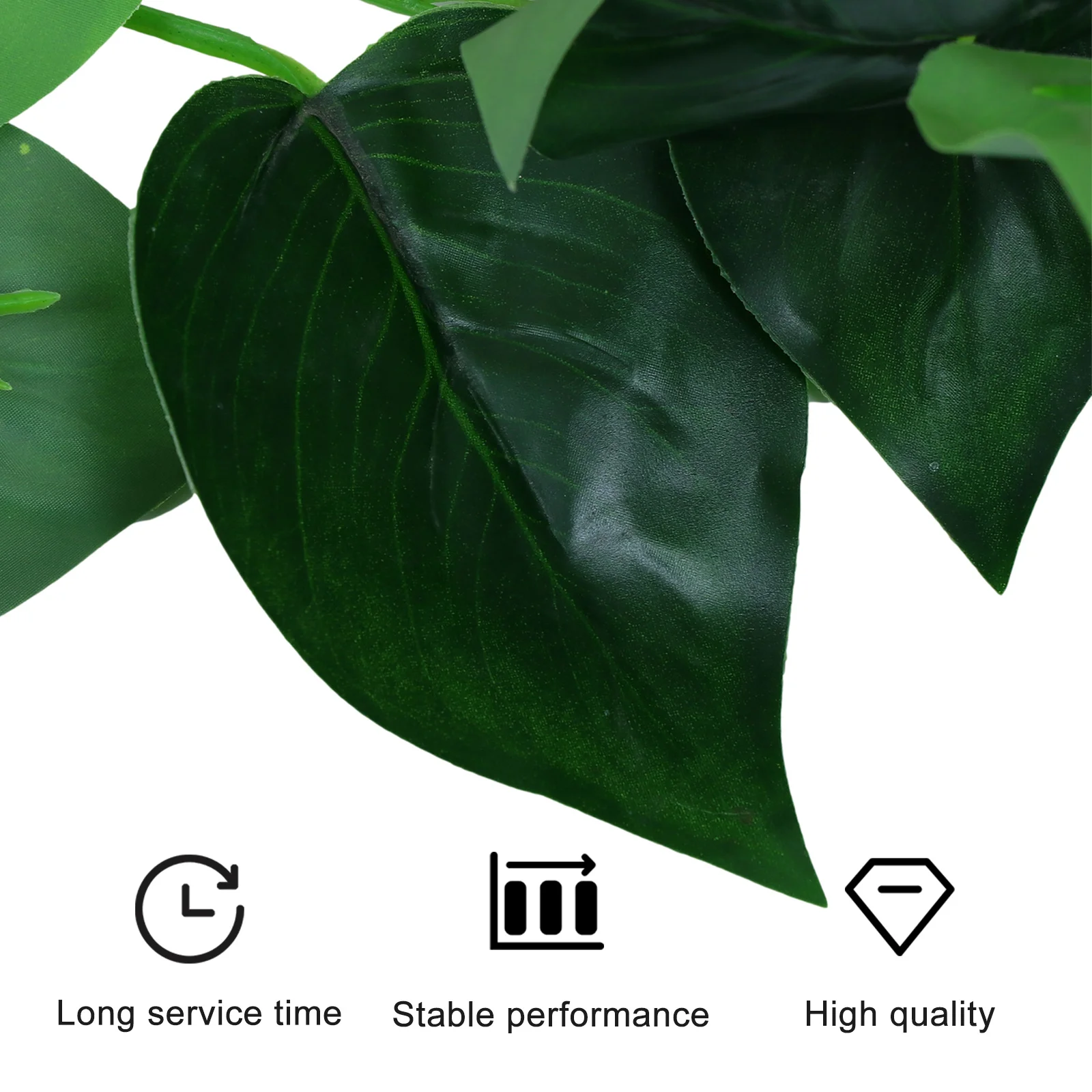 

Simulation Vine Leaves Artificial Terrarium Landscape Decor for Reptile Cage Fish Tank Aquarium Pet Hideout Suction Cup Mounted