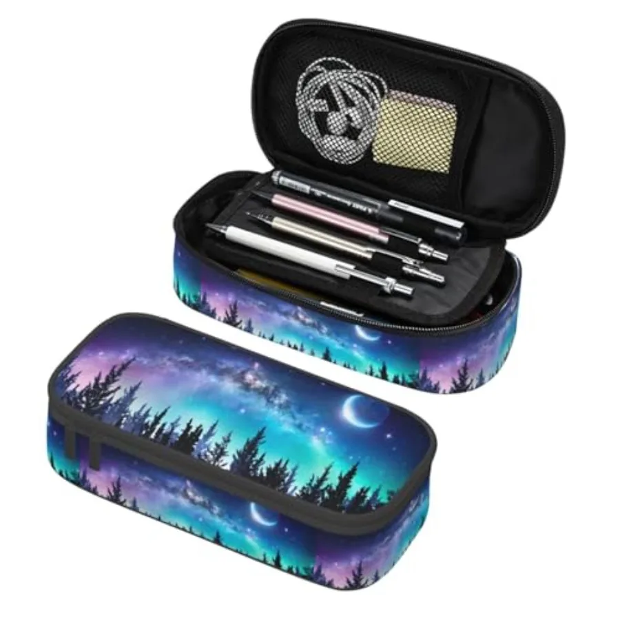 

Large Pencil Case, Pencil Pouch With Zipper Compartments Stationery Pencil Bag For Teens Students School Supplies