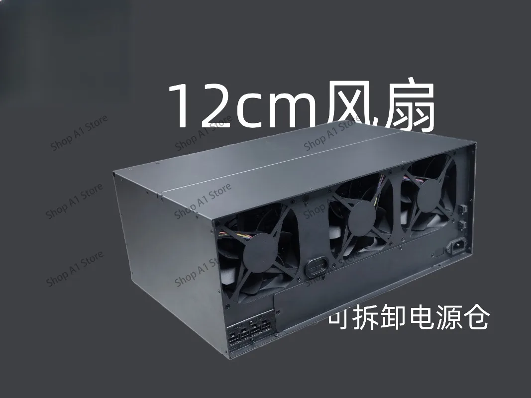 Metal M424 4U can cabinet 24 disk position 12G high speed storage expansion cabinet black skirt NAS built-in power supply
