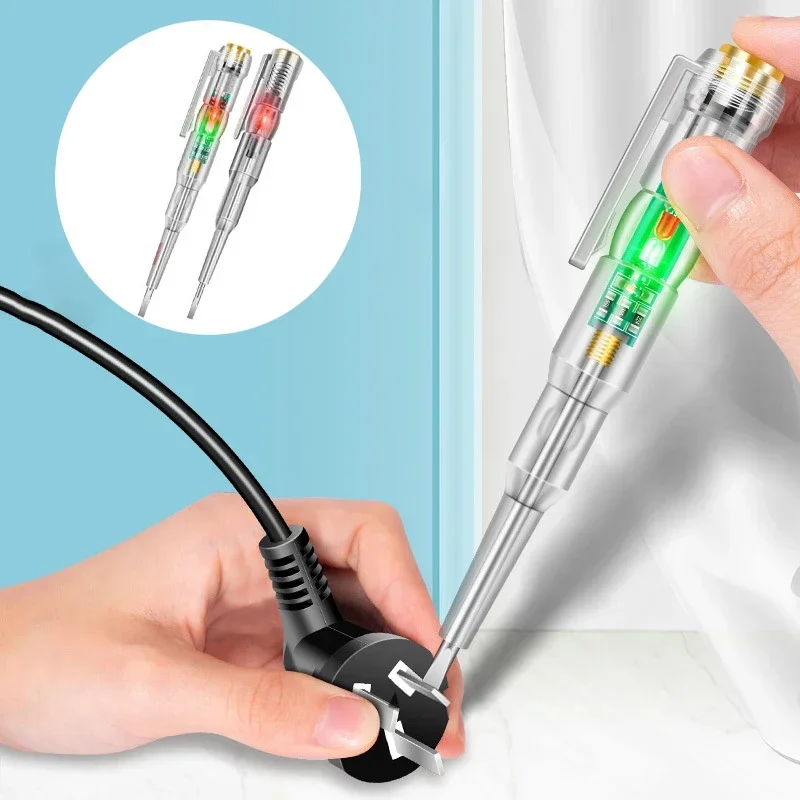 NEW 1pcs Intelligent Voltage Tester Pen 24/70-250V Induction Power Detector Pen Electrical Screwdriver Indicator Circuit Tester