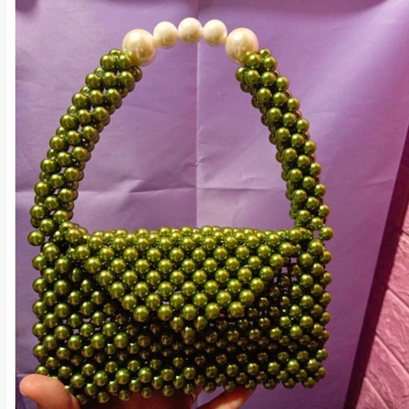 

Изысканная и компактная жемчужная сумка для женщин, акриловая бусина, раскладной телефон ручной работы, женская сумка для вечеринок, банкетов, женские сумки по индивидуальному заказу