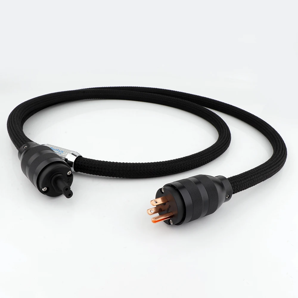 Hifi-Audio-Stromkabel Figure8 C7 OCC Stromkabel Audiophile US Schuko Netzkabel Kohlefaser-Pant-Kabel für Lautsprecher Verstärker CD – Detail 9