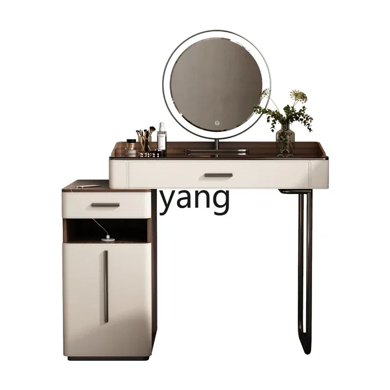 LTT light luxury dresser minimalist small apartment storage cabinet premium glass makeup table