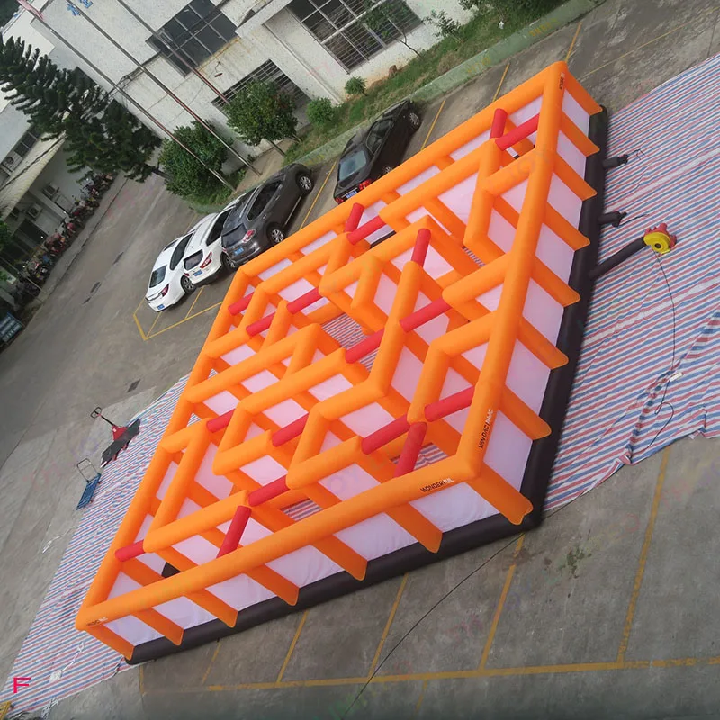 

Large 7x7m Inflatable Maze Square Obstacle Course Outdoor Labyrinth Game For Kids And Adults