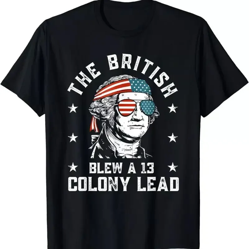 The British Blew A 13 Colony Lead American Flag Patriotic T Shirt