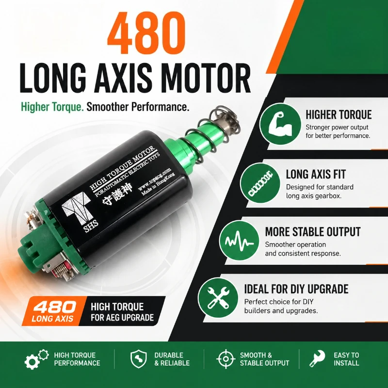 1/2/3PCS High Torque Long Shaft 480 Motor DIY Craft Model Building Replacement Motor for 2nd Gearbox Assembly