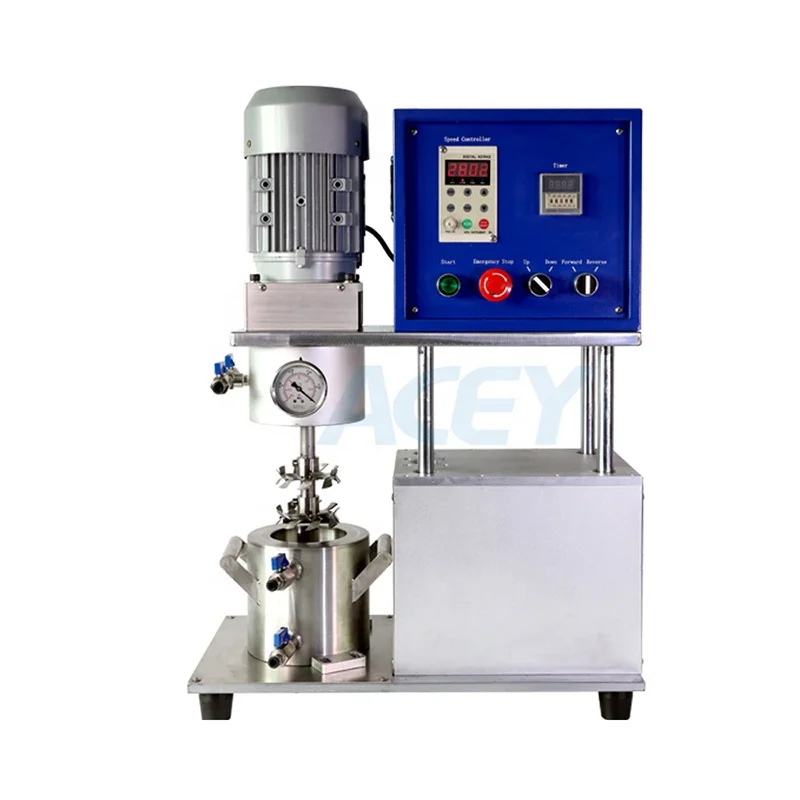 Lab High Speed Lithium Ion Battery Slurry Vaccum Mixing Machine With 1L Capacity