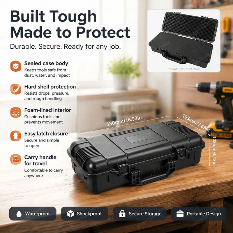 Easy-To-Carry Tool Case High-Strength, Durable, Waterproof, Secure Portable Transport Case To Store And Protect Instruments.