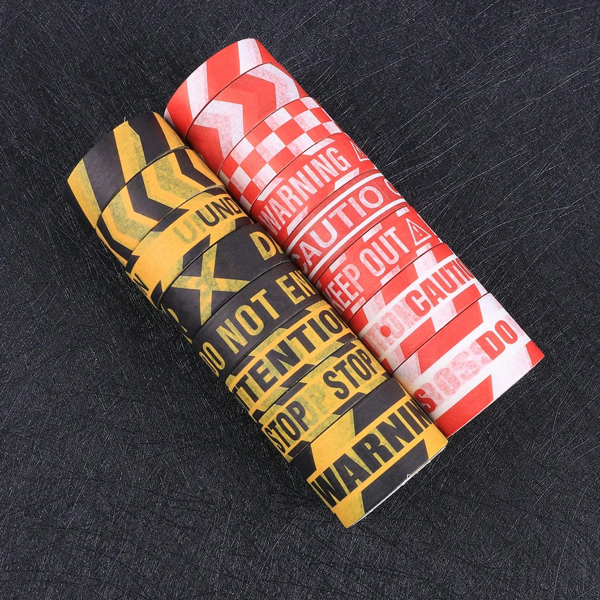 16 rotoli/scatola, modello di linea di avvertimento creativo e nastro washi, materiali decorativi artigianali, materiale scolastico di moda