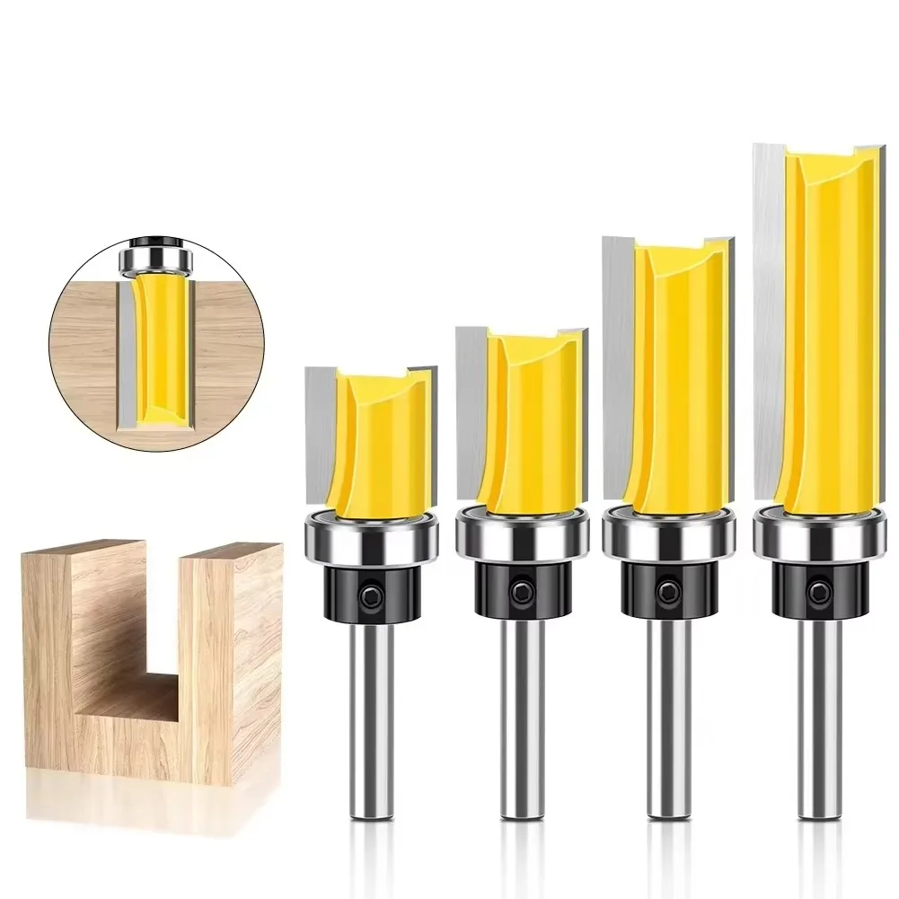 

1-4Pcs 8mm Shank Straight Bit Carbide Double Flute Router Bits Milling Cutter for Wood Woodwork Tool Router Bit