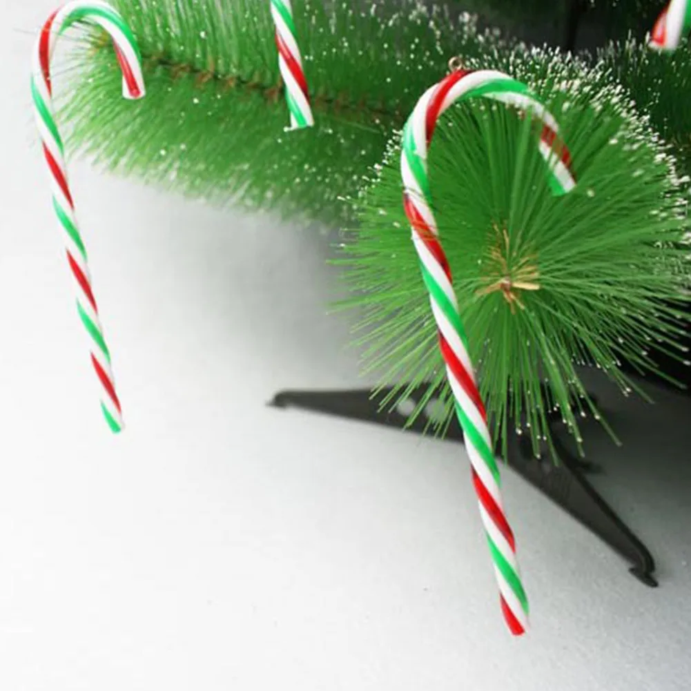 ~15CM Christmas PVC ~Candy Cane Twisted ~Crutch Christmas Tree ~Hanging Decoration Party ~Home Xmas Prop~Ornaments Kids Gift Toy