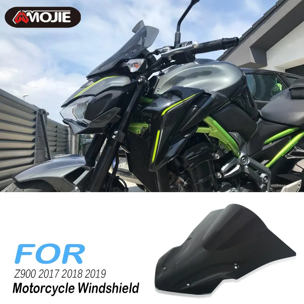 

Z900 Motorcycle Windshield Windscreen Windproof Double Bubble ABS Wind Shield For Kawasaki Z900 2017 2018 2019 2020 Motorbike