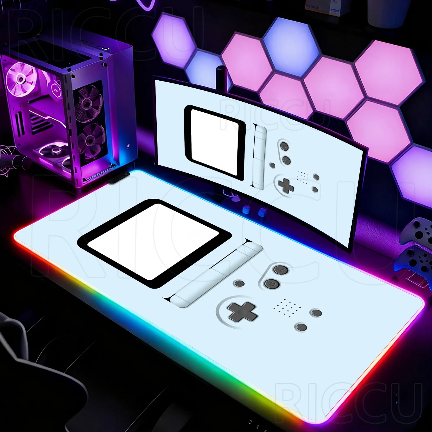 

RGB XXL 1000X500MM Large Gaming Mouse Pad Computer Keyboard Mat Non-Slip Game console Mousepad Gamer Locking LED rubber Desk Mat