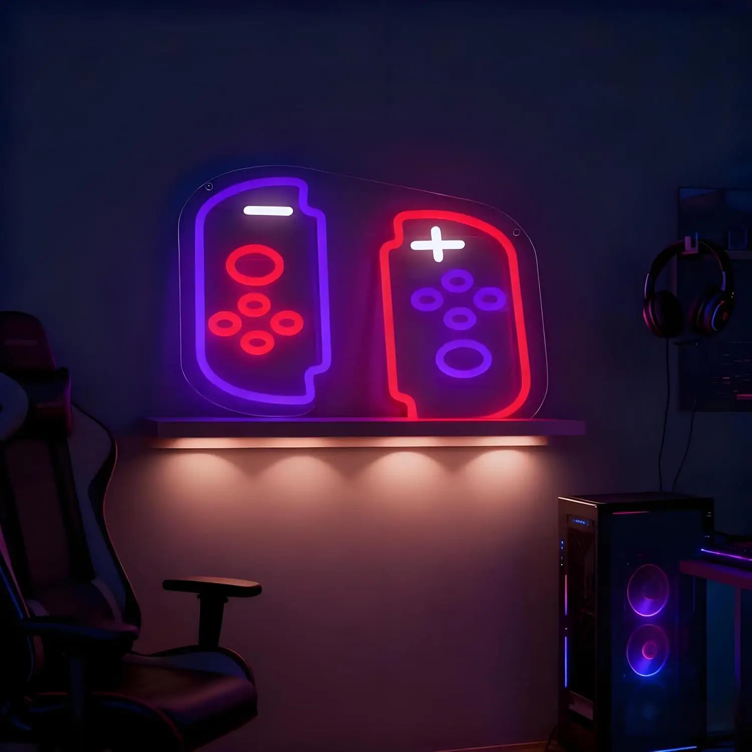 

Game Pad Neon Sign for Wall Decor Led Decorative Night Signs for Game Room Decorations USB Dimmable Signs for Boys’ Home Bedroom
