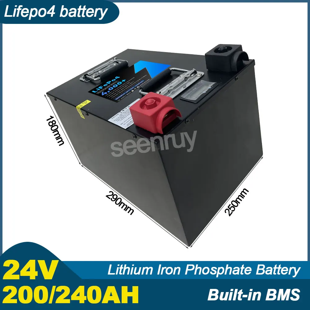 

24V 200AH 240AH Lifepo4 With Charger 100A 150A 200A Lithium Iron Phosphate Battery Perfect For Solar Energy Storage RV