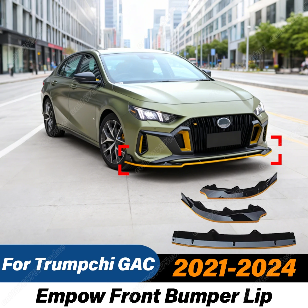 

For Trumpchi GAC Empow 2021 2022 2023 2024 Front Bumper Splitter Lip Spoiler Diffuser Auto Exterior Guard Protector Accessories