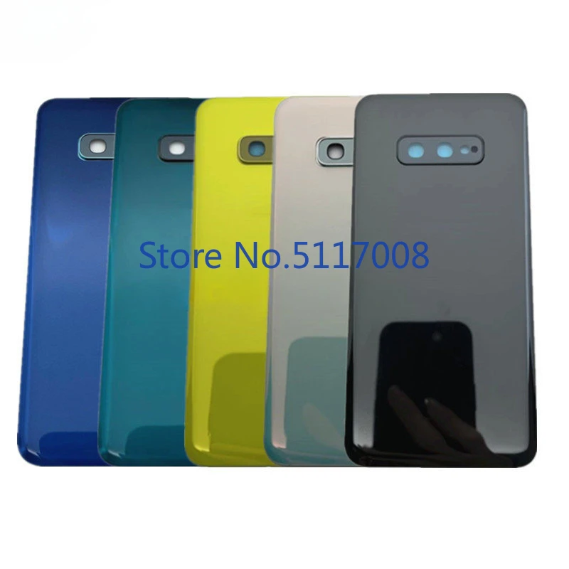 For Samsung Galaxy S10 Plus G975 G973 S10e G970 Back Battery Cover Rear Door Housing Case Glass Panel Camera Lens Parts