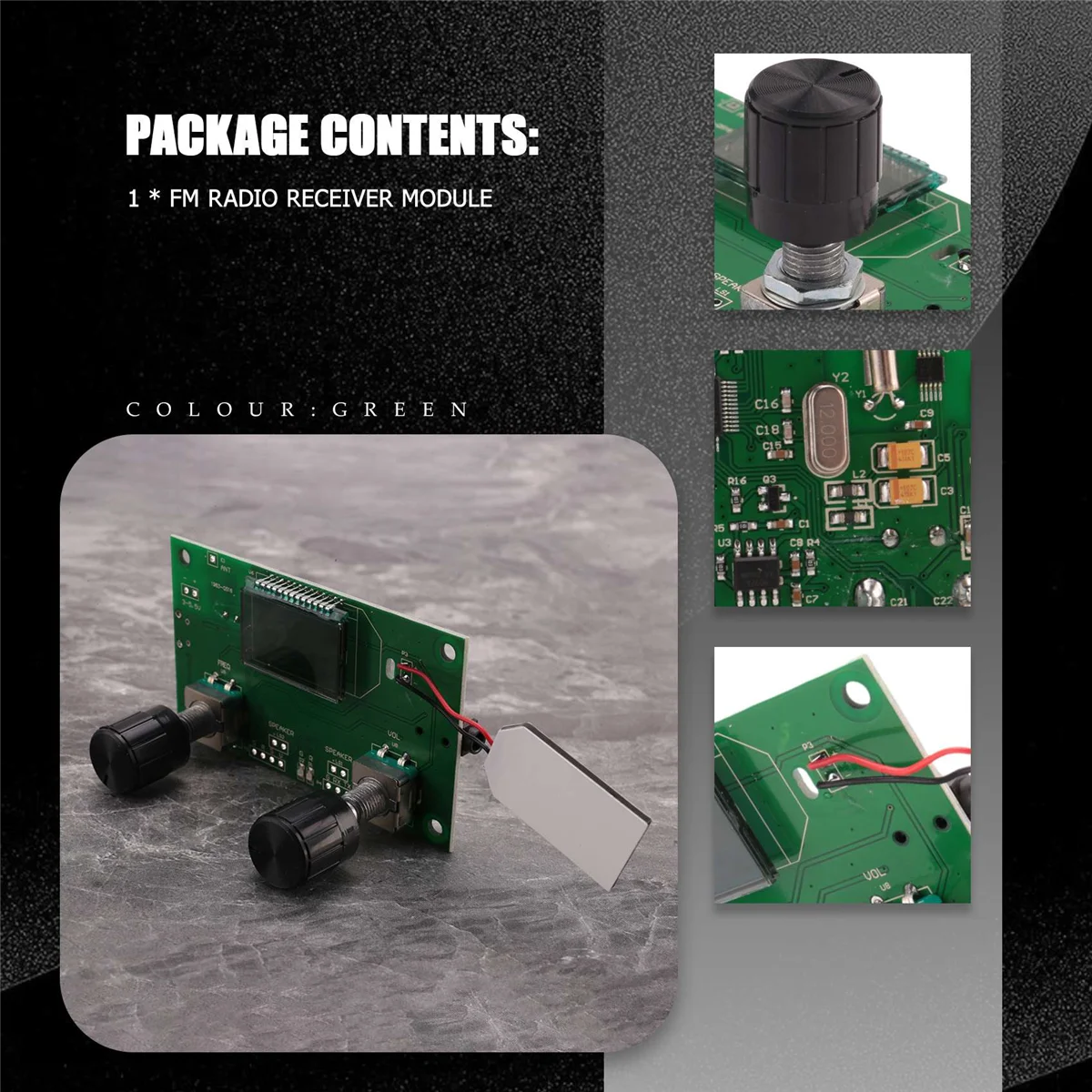 Módulo Receptor de Rádio FM com Display Digital LCD, Modulação de Frequência, Placa Receptora Estéreo, DSP, PLL, 3-5V, 87-108MHz