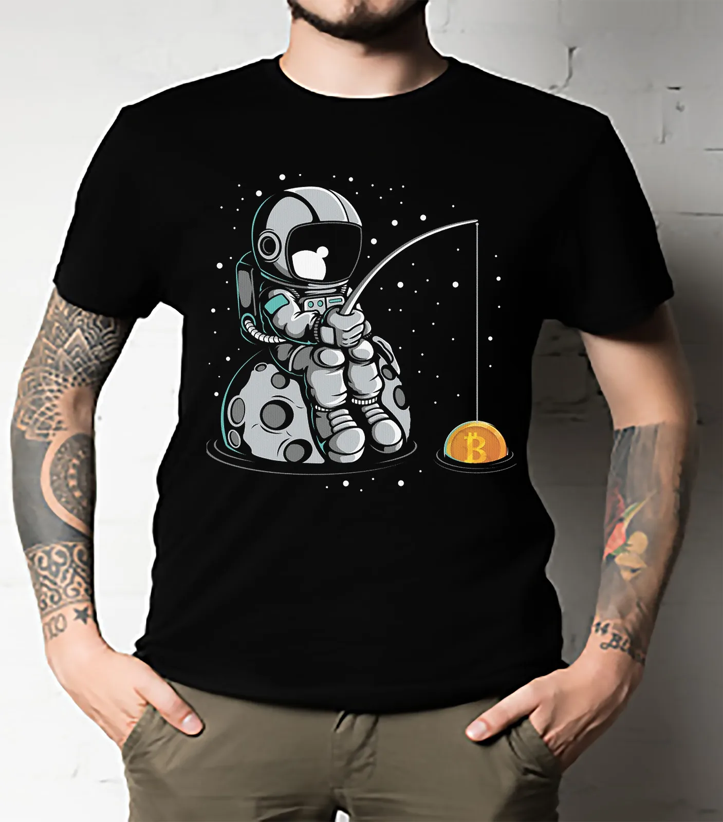 

Astronaut in Galaxy Mining Bitcoin BTC T-shirt Essential Shirt UNISEX ALL SIZE