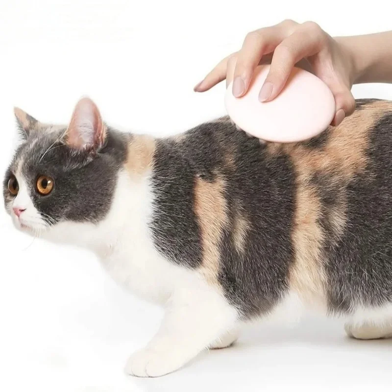 Siliconen massageborstel voor kattenverzorging en haarverwijdering_voghion.com