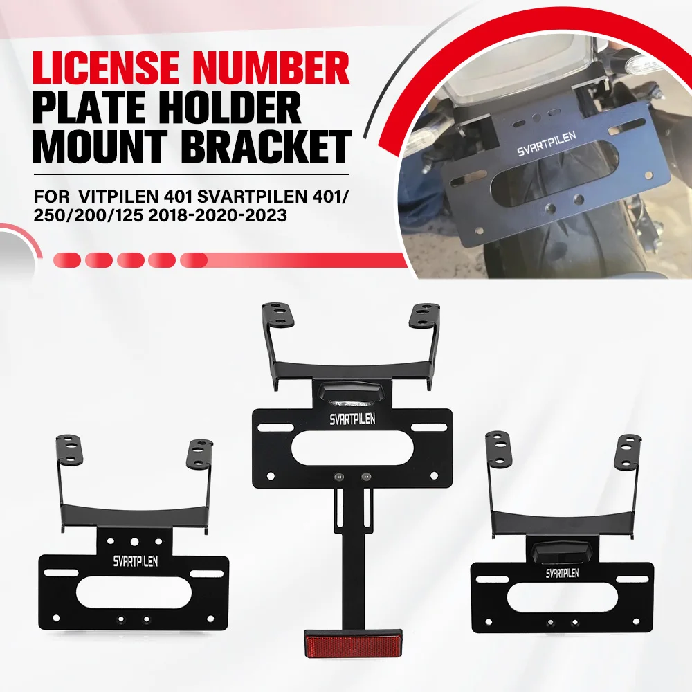 

For Husqvarna VitPilen 401 SvartPilen 401/250/200/125 2018-2020-2023 License Plate Bracket Rear Tail Tidy Fender Eliminator Kit