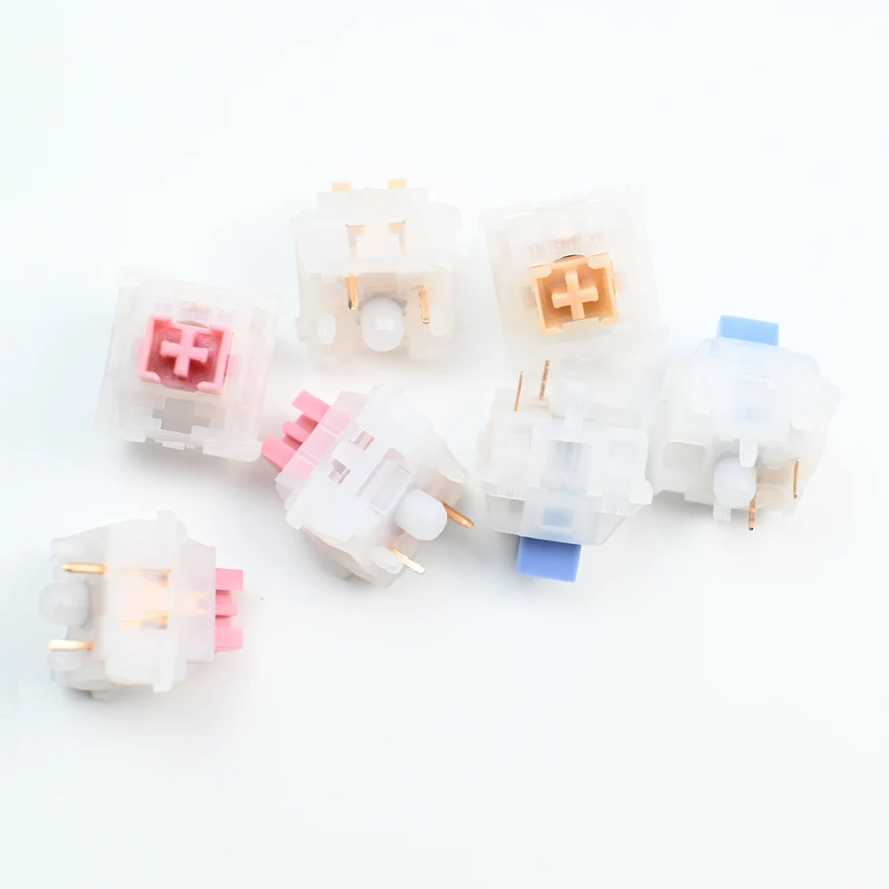 Outemu Switches Lubed Mechanical Keyboard Switches Silent Tactile Linear Blue Pink Yellow Jade 5Pin Custom Gaming DIY MX Switch