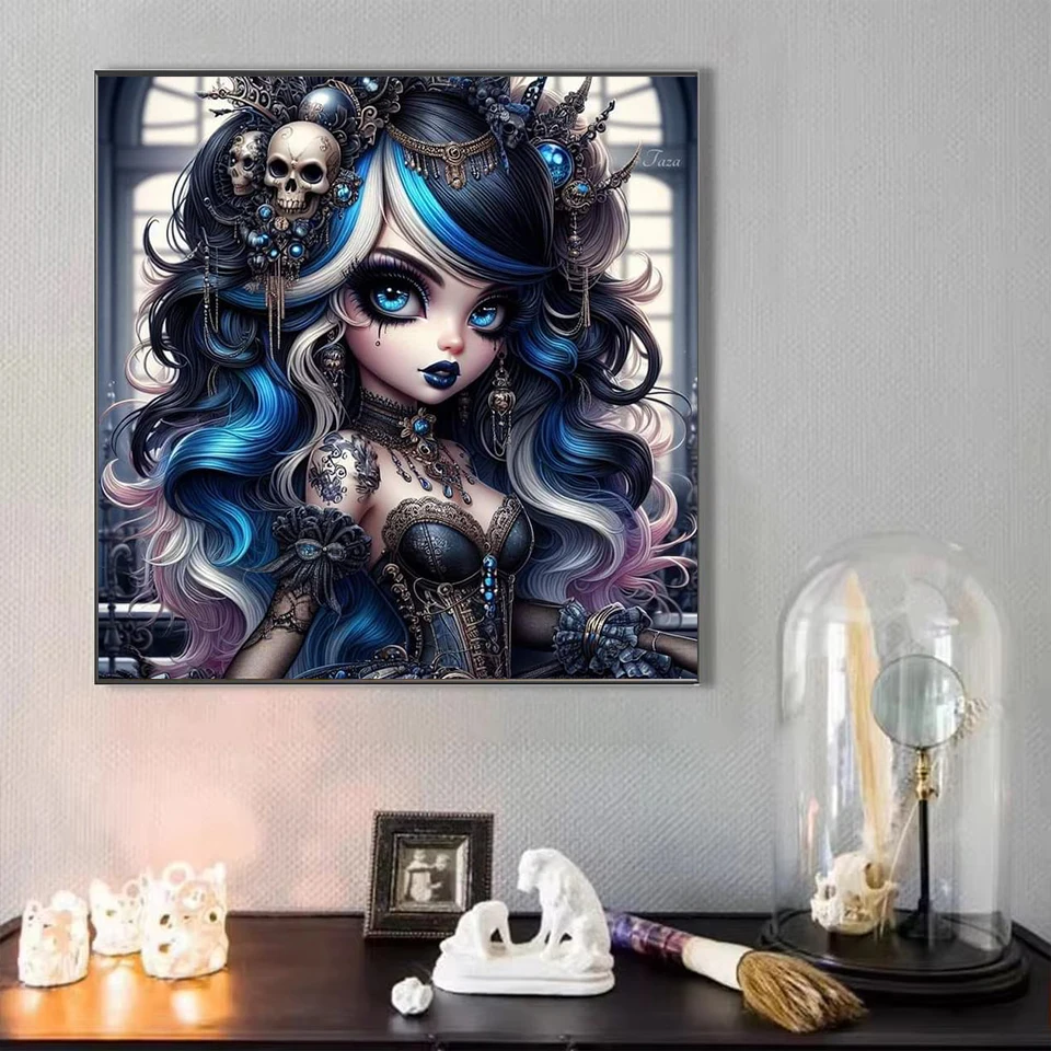 Gothic Series Skull Girl Diamond Painting Witch Rhinestones Mosaic Cross Stitch Embroidery New Arrival 2024 DIY Handicraft Gift