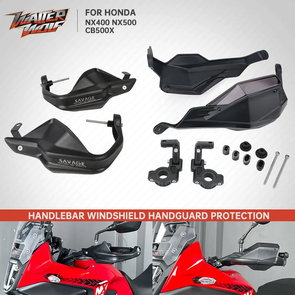 Motorcycle Enhanced Version Handlebar Handguard For Honda NX500 CB500X NX400 2019-2025 Hand Windshield Protector W/ Bracket