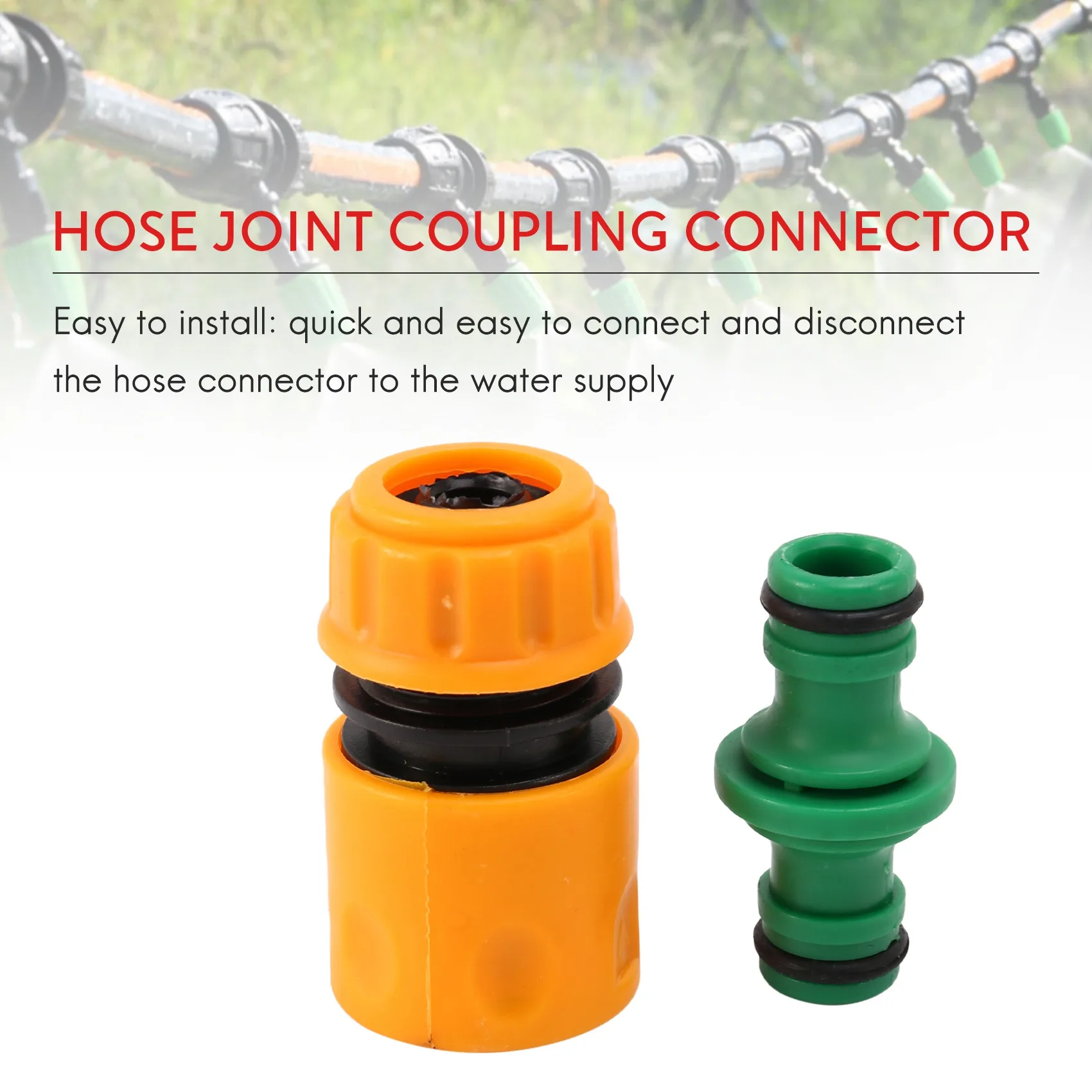 HOT 5 pezzi connettori per tubi flessibili doppi maschio da giardino 10 pezzi connettori rapidi per raccordo per tubi flessibili connettore per rubinetto in plastica da 1/2 pollice