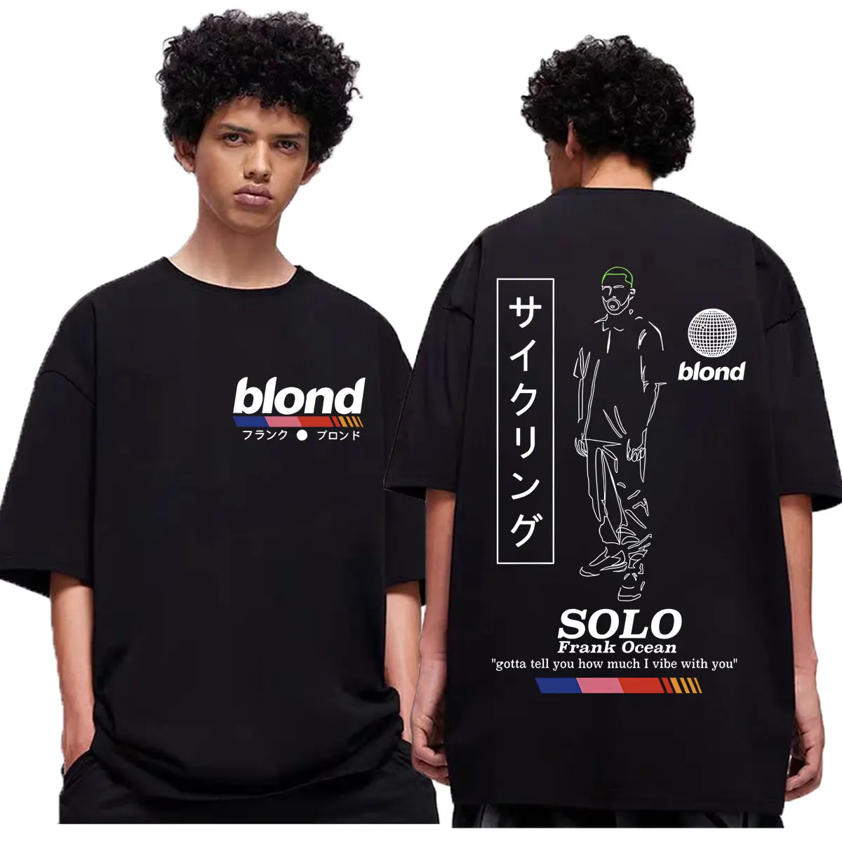

Rapper Frank Blond Solo Print T Shirt High Quality Fashion Short Sleeve T-shirt Men Women Clothing Casual Loose Cotton T-shirts