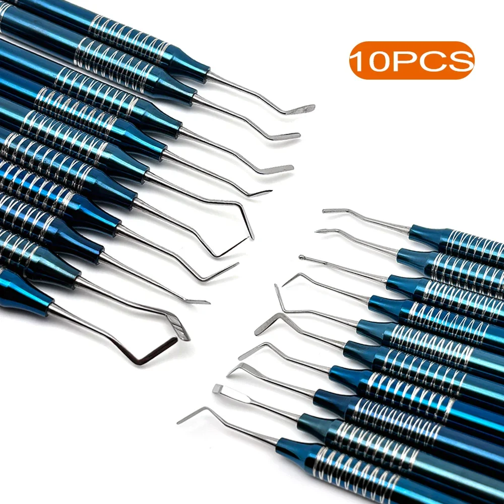 

10 шт., набор шпателей для наполнения композитной смолой для эстетического восстановления зубов, композитное размещение и отделка, стоматологические инструменты