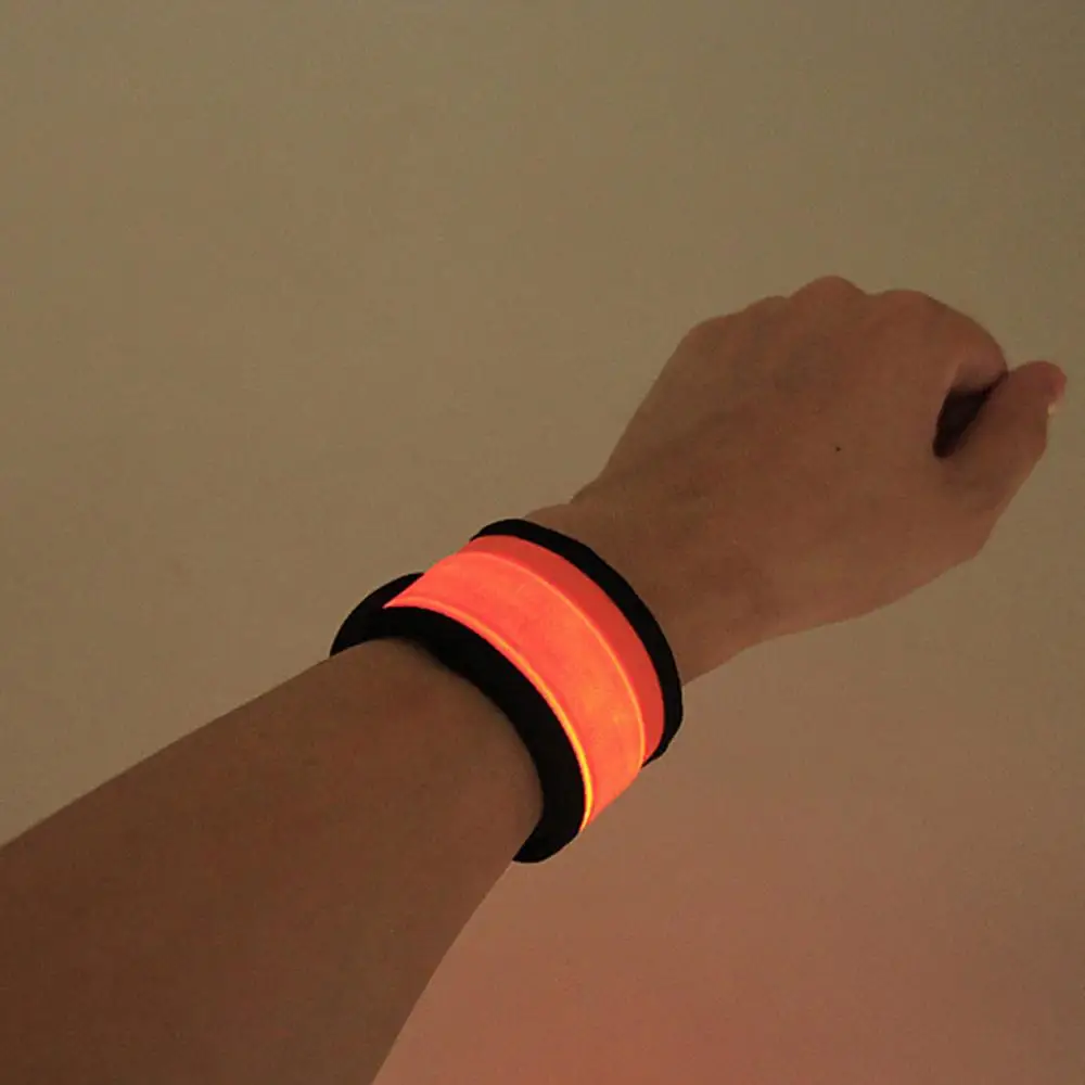 LED Bracelet Flash Neon Light Bar Party Props Bracelet Luminous Running Armband Cycling Warning Glowing Slap Webbing Wrist Strap