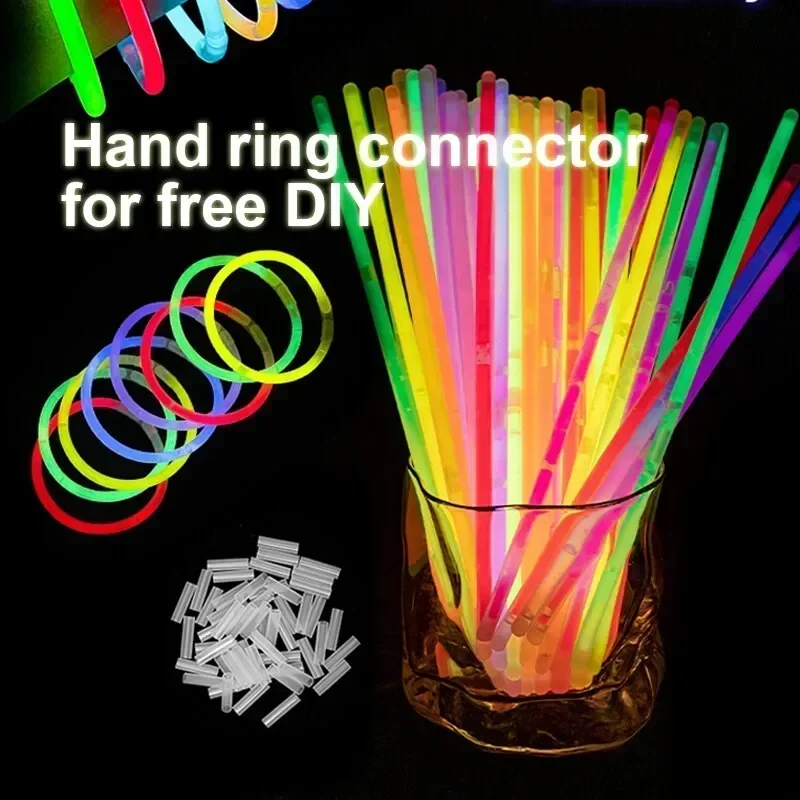 Fluorescence Glow Sticks Toys Bracelets Fun Necklace Neon Wedding Party Colorful Bright Lights/Halloween Decoration