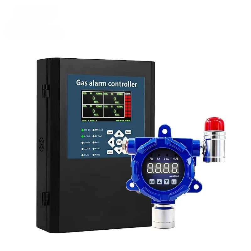 

Three-Line Eight-Channel Industrial Gas Analyzer Detection System Sound+Display Alarm Explosion-Proof Aluminum Shell Gases