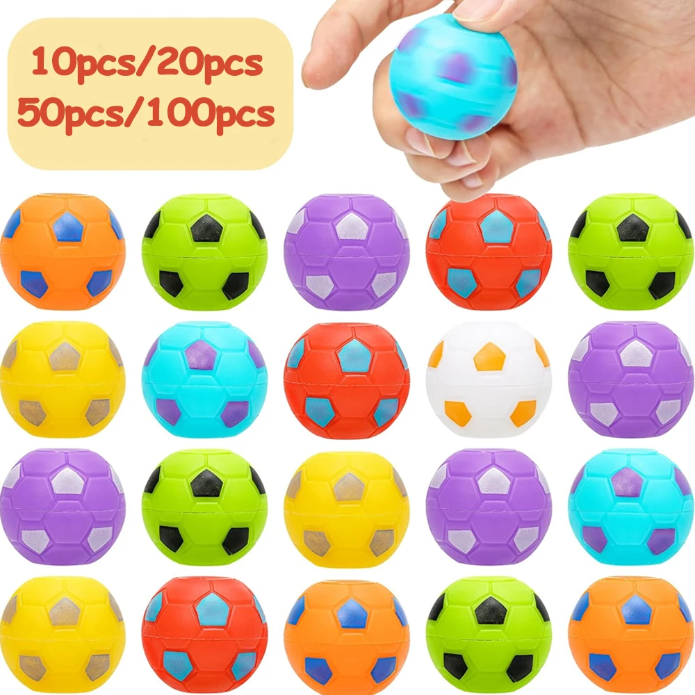 10/100 sztuk Fidget Spinners piłka nożna zabawka dla dzieci, impreza piłkarska sprzyja wypełniaczom do torebek, obrotowa piłka nożna palec antystresowy