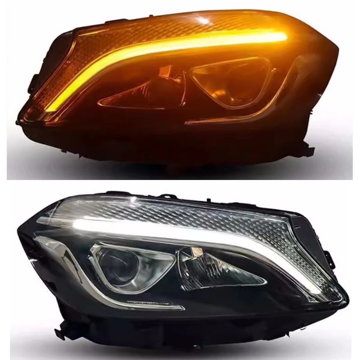 LED Headlight Assembly for Mercedes Benz A-Class W176 13-18 modified new style Lens Daytime Running light Car Accessories