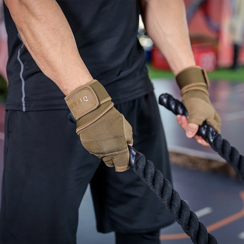 Gym Gloves Bodybuilding Powerlifting Dumbbell Pull Ups Workout Fitness Gloves Strength Training Gym Accessories S467aa252b4e845f286f97c5b8f206e09D