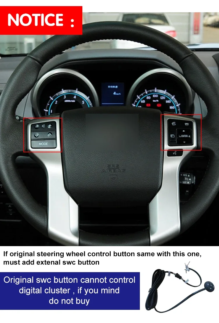 

B Новое обновление для Lexus Gx Gx470 Gx460 2010-2021, виртуальная кабина, цифровой кластер, автомобильный одометр, экран, приборная панель, ЖК-измеритель скорости