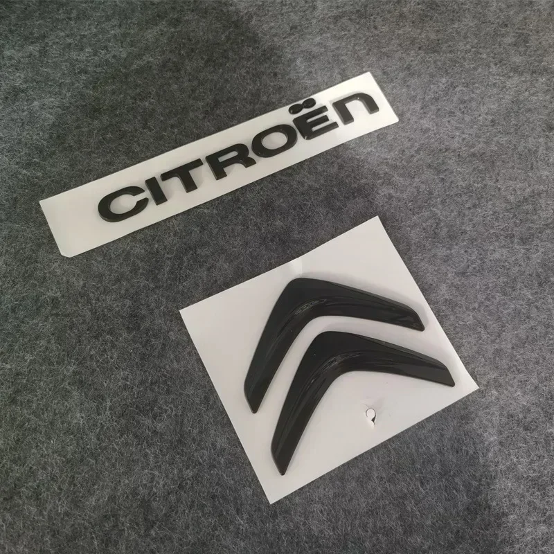 ABS 2pcs Car Hood Rear Trunk Badge Decal for Citroen C5 C6 Emblem Sticker Auto Modification Exterior Accessories